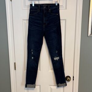 Abercrombie & Fitch High Rise Dark Blue Jeans